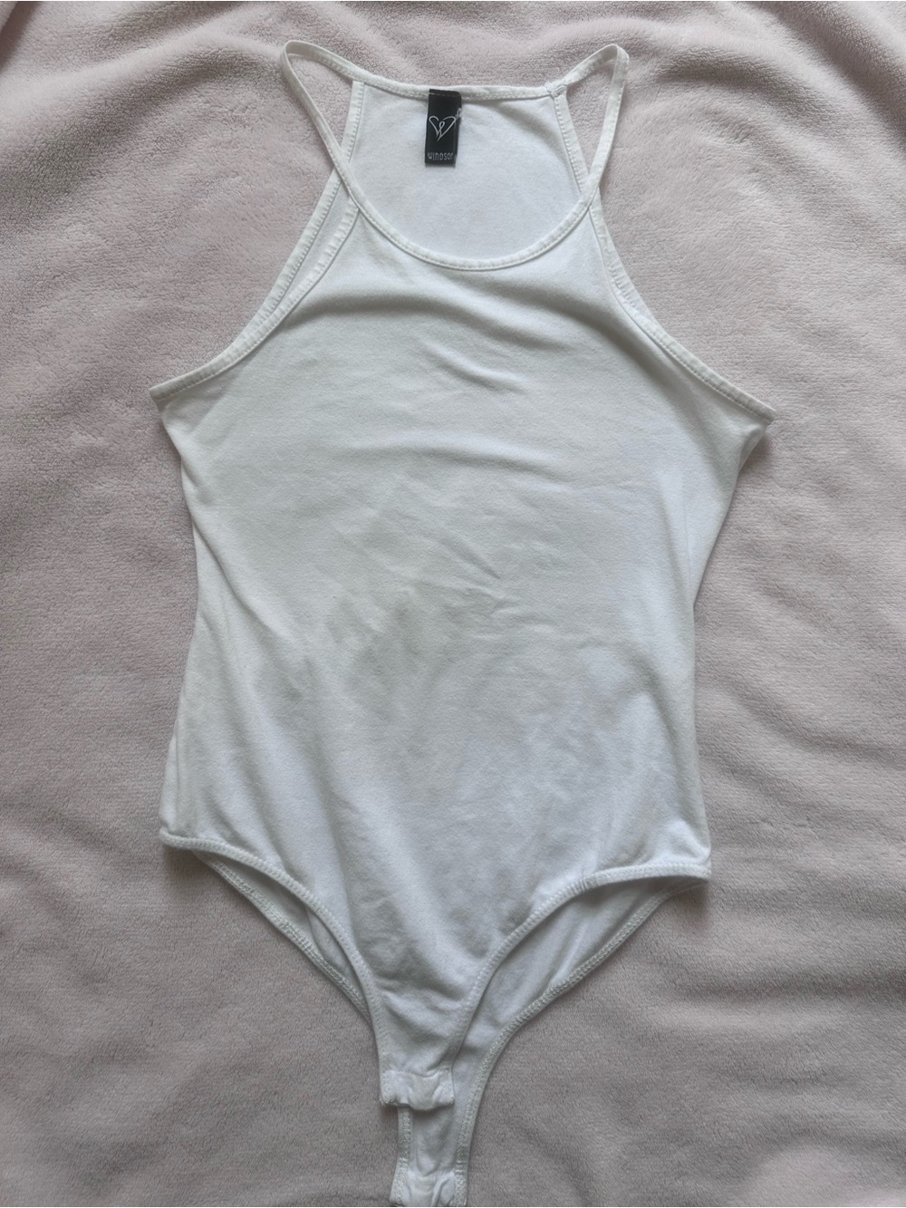Windsor White Halter Bodysuit